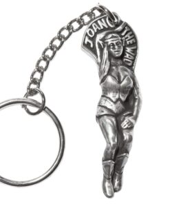 Alternative view of Joan The Wad Queen of the Lucky Cornish Piskies Pewter Keyring