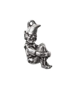 Alternative view of Lucky Polperro Cornish Purse Piskey Pewter Charm
