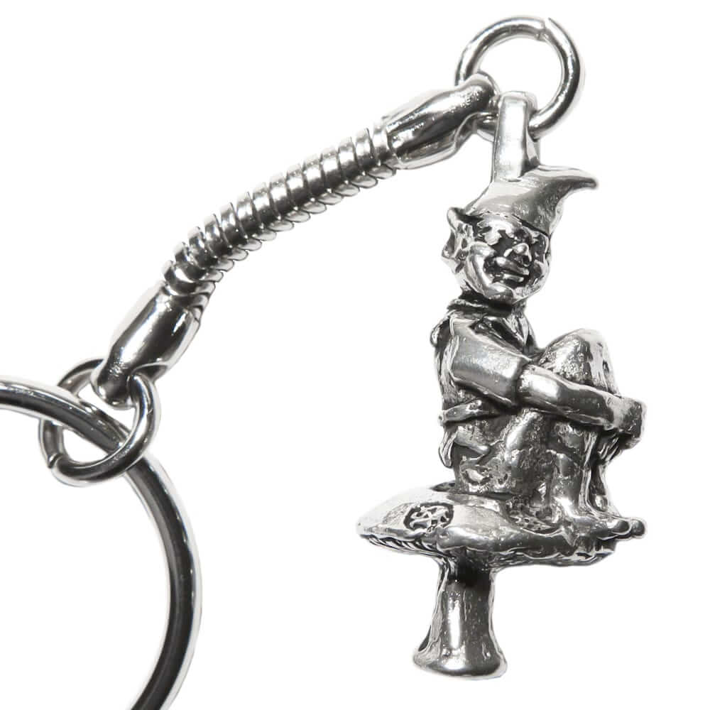 Lucky Polperro Cornish Piskey Mushroom Pewter Keyring - Image 2