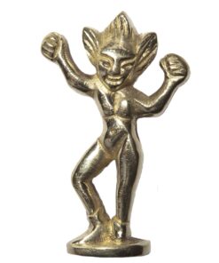 Alternative view of Lucky Cornish Piskey Dancing Brass Statue