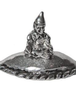 Alternative view of Lucky Polperro Cornish Piskey On a Cornish Pasty Pewter Statue