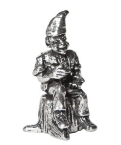 Alternative view of Lucky Polperro Cornish Piskey On Tree Stump Pewter Statue