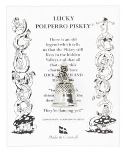 Lucky Polperro Cornish Piskey On Thimble Pewter Statue
