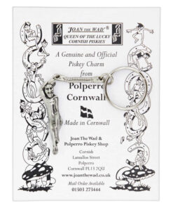 Joan The Wad Queen of the Lucky Cornish Piskies Pewter Keyring