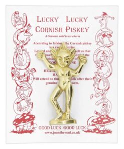 Lucky Cornish Piskey Dancing Brass Statue