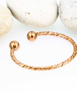Medium Therapeutic Magnetic Copper Twist Torque Bracelet