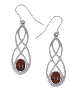 St Justin Jewellery - Celtic bow lapis earrings