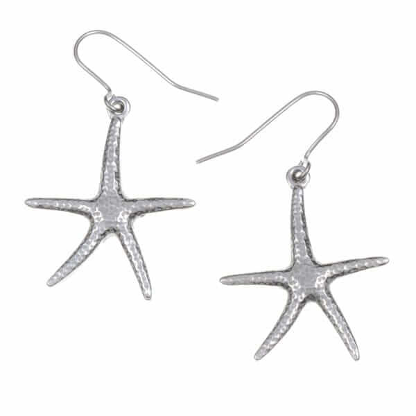 Sea starfish drop earrings.