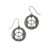 Circular celtic design chalice well drop earrings on surgical steel wires.