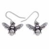 Bumble Bee pewter drop earrings