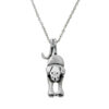 Puppy Dog Tail Pendant – This fun pewter puppy dog tail pendant has a quirky hooped tail design that the 18″ tin-plated surgical steel curb chain goes through!