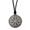 Helm Of Awe pendant – This pewter pendant is a replica of the Helm of Awe symbol and hangs on an adjustable leather thong.