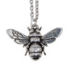 Bee pendant – made from solid pewter, but not heavy to wear, this beautifully detailed bee pendant comes on an 18″ rhodium-plated trace chain.