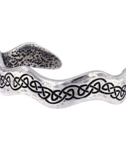 St Justin Jewellery - Celtic knot wavy open bangle