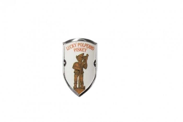 Polperro Cornish Piskey Walking Stick Badge