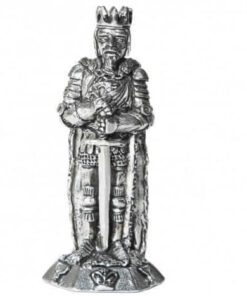 King Arthur and Excalibur standing pewter figurine