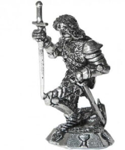King Arthur and Excalibur Kneeling figurine.