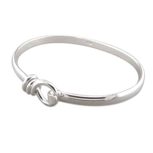 Silver Noose Hook Bangle