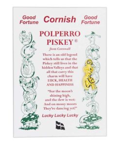Gold coloured Lucky Cornish Piskey For Health Wealth & Happiness