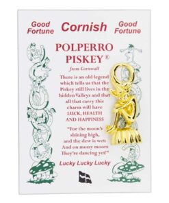 Lucky Cornish Health Wealth and Happiness Piskey Keyring Charm