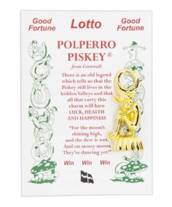Lucky Cornish Lotto Piskey Keyring Charm direct from the pisky headquarters in Polperro Cornwall