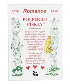 Gold coloured Find Love With A Lucky Cornish Piskey For Romance Lucky Cornish Piskey Romance Charm direct from the pisky headquarters in Polperro