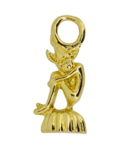 Alternative view of Lucky Cornish Health Wealth and Happiness Piskey Keyring Charm