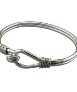 Silver Heavy Loop and Hook Bangle