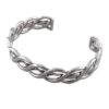 Silver Heavy Open Rope Twist Torc Bangle