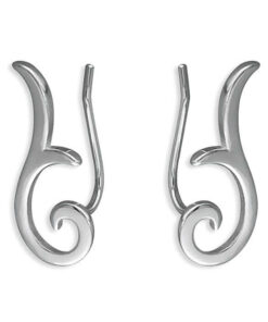 Cornish-Silver Swirl Up-The-Ear Climber