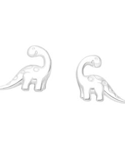 925 sterling silver dinosaur push-back earrings.