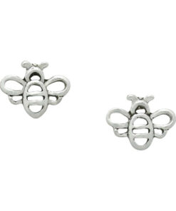 925 Sterling Silver oxidized Bee Push-Back Earrings. Crafted from premium-quality silver, these bee-inspired earrings are both charming and hypoallergenic.