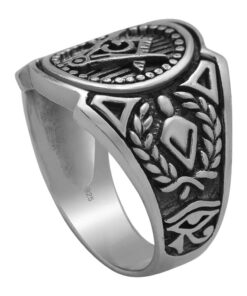 Alternative view of Cornish-925 Sterling Silver Freemasonry Ring