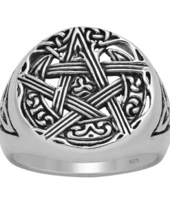Cornish-925 Sterling Silver Celtic Knot Star Ring