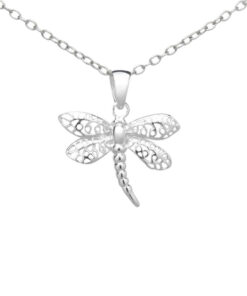 925 Sterling Silver Dragonfly Pendant. Crafted with precision, this exquisite piece blends elegance and symbolism, embodying transformation and freedom. The hallmark 925 guarantees quality and authenticity, making it a cherished addition to any jewelry collection.