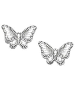 925 Sterling Silver Butterfly Push-Back Earrings. Crafted from premium sterling silver, these elegant earrings blend sophistication with a touch of whimsy.