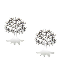 925 Sterling Silver Tree of Life Earrings. Crafted with precision, these push-back earrings symbolize growth and strength.