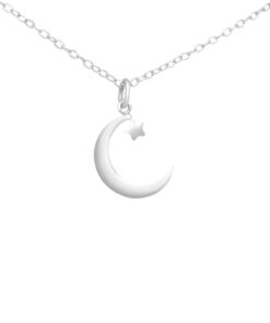 Stunning 925 Sterling Silver Moon and Star Pendant. Perfect for adding a touch of celestial elegance to any outfit, this exquisitely crafted piece shines with timeless beauty. Made from high-quality 925 hallmark sterling silver, it guarantees both durability and a radiant finish.