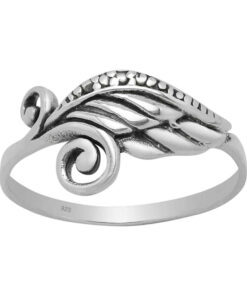 Cornish-925 Sterling Silver Angel Wing Ring