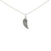 925 Sterling Silver Oxidized Angel Wings Pendant. Crafted with precision, this stunning piece from our Silver Collection embodies grace and sophistication. The delicate wing design captures a timeless beauty, perfect for any occasion. Made with premium 925 sterling silver, this hallmark piece offers enduring shine and durability.
