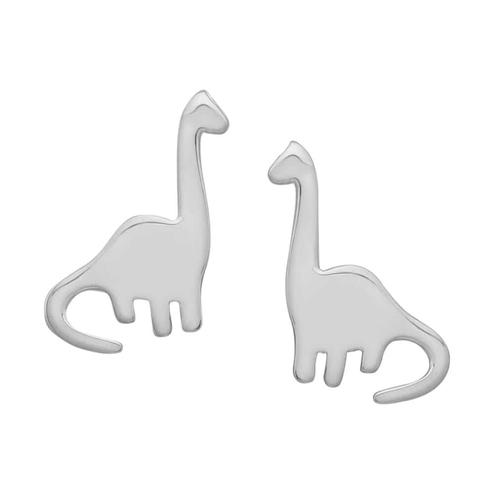 Sterling Silver Dinosaur Stud Earrings by Cornish