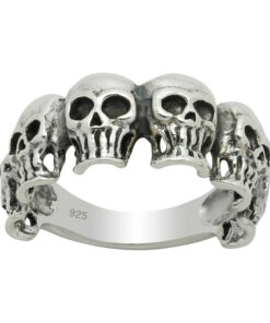 Cornish-925 Sterling Silver Skull Ring