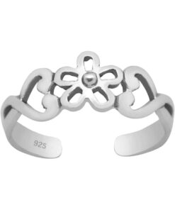 Sterling Silver Flower Toe Ring by Cornish