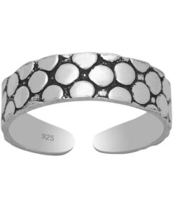 Sterling Silver Pebble Toe Ring by Cornish