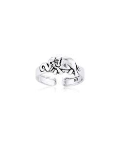 Sterling Silver Elephant Toe Ring by Cornish