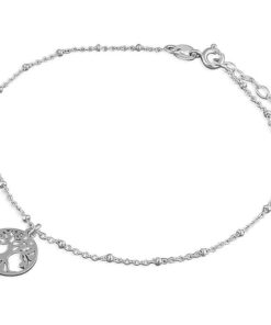 925 sterling silver anklet with Tree of Life charm