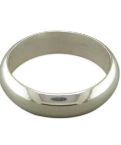 Cornish-925 Sterling Silver D Shaped Band Ring