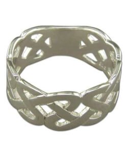 Cornish-925 Sterling Silver Celtic Knot Band Ring