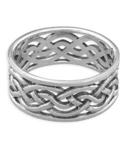 Cornish-925 Sterling Silver Celtic Knot Band Ring