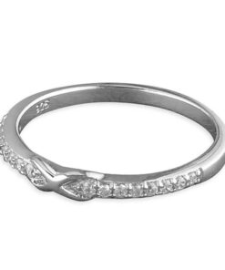 Cornish-925 Sterling Silver Cubic Zirconia Infinity Ring